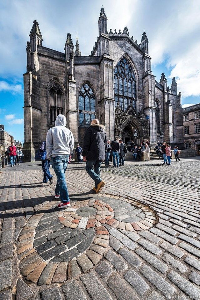 Edinburgh – St Giles Cathedral + Heart of Midlothian_
